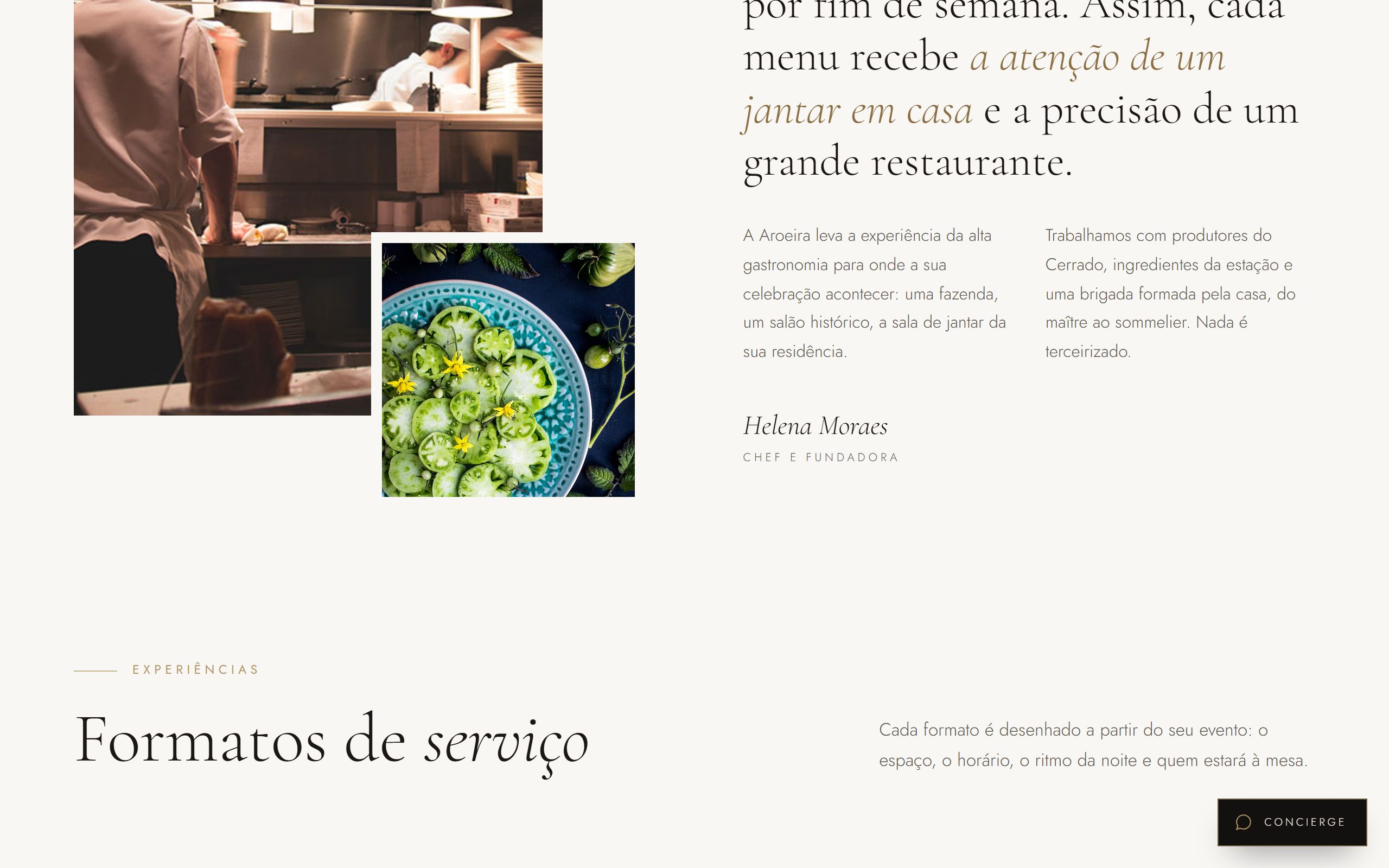 Conversão para buffets e eventos — produto em funcionamento